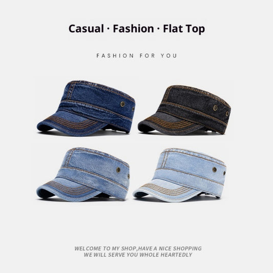 Flat-top Cap Men's Big Head Circumference Fashion Peaked Cap